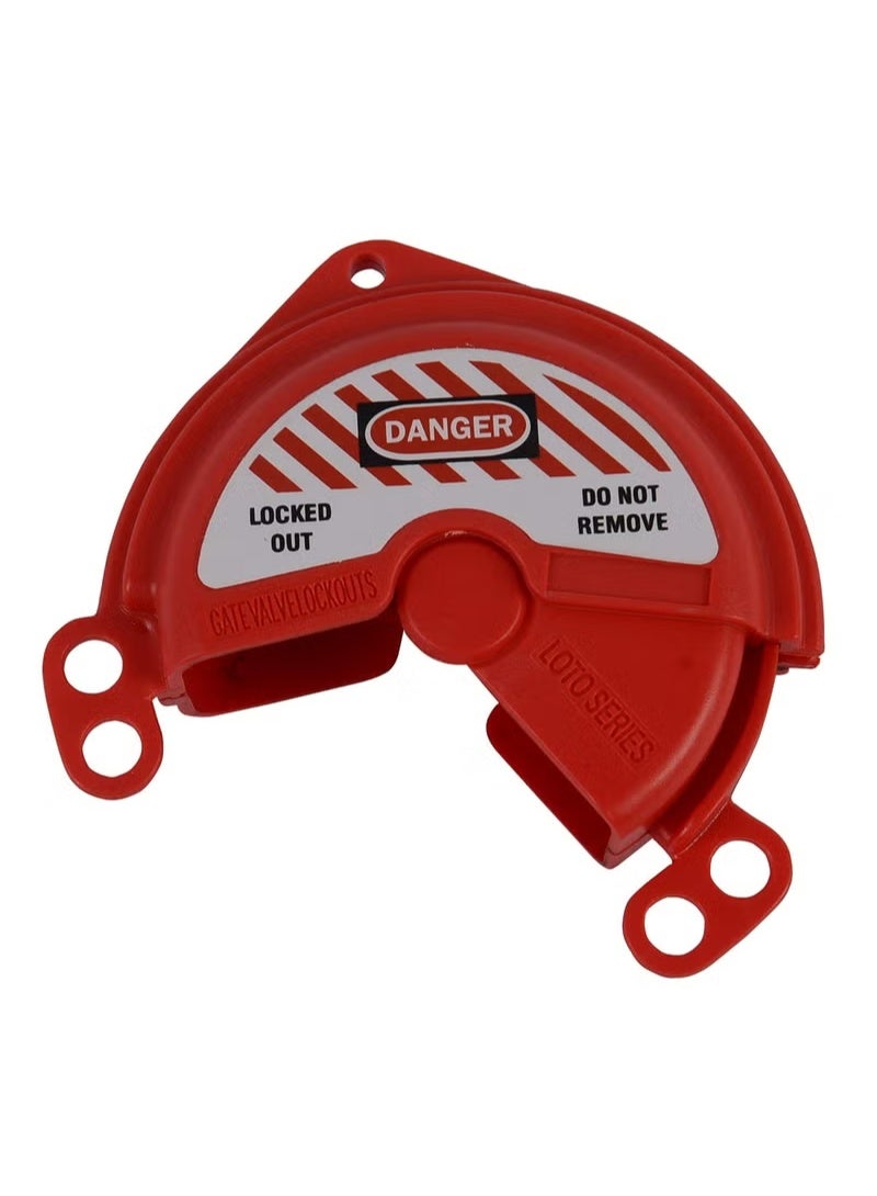 Workland جهاز قفل عجلة اليد لصمام البوابة - 2.5 بوصة إلى 5 بوصة من البلاستيك ABS، قفل أمان أحمر، قفل صمام LOTO للاستخدام الصناعي والأسطوانات البروبان - Image 4